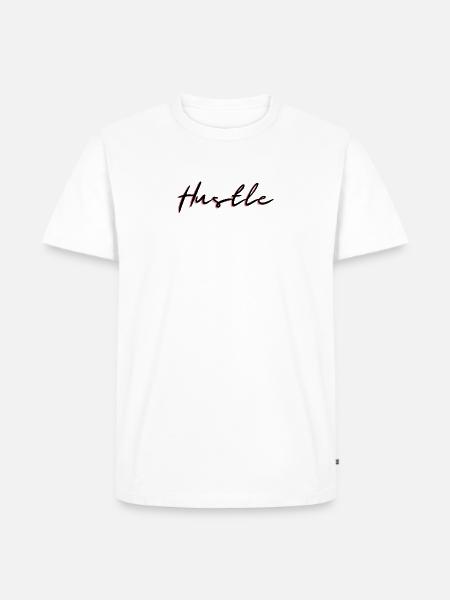 Hustle - Männer Premium Bio T-Shirt - Weiß