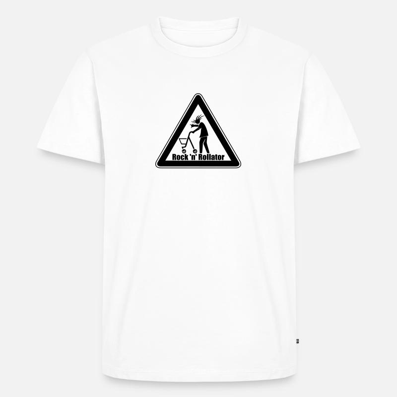 Rock´n´Rollator - Männer Premium Bio T-Shirt - Weiß