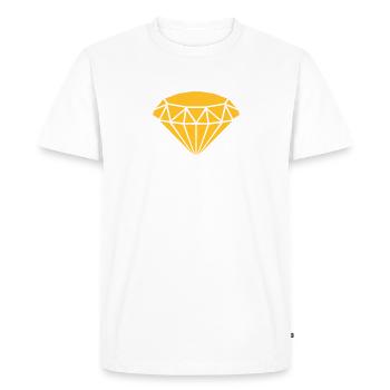 Diamant - T-shirt Premium bio Homme - blanc - Devant - Nico (187cm)