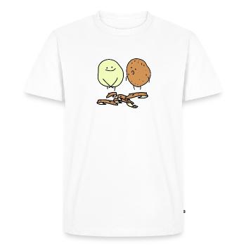 FKK (b) - T-shirt Premium bio Homme - blanc - Devant - Nico (187cm)
