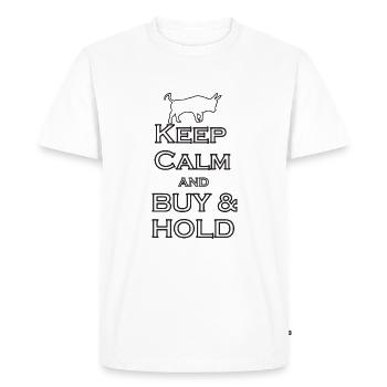 Buy and hold gift idea - Men's Premium Organic T-Shirt - white - Front - Nico (187cm)