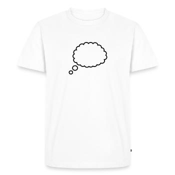 Bulle de pensée - T-shirt Premium bio Homme - blanc - Devant - Nico (187cm)