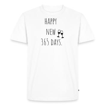 bonne année - T-shirt Premium bio Homme - blanc - Devant - Nico (187cm)