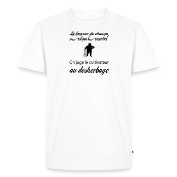 citation mahoraise - T-shirt Premium bio Homme - blanc - Devant - Nico (187cm)
