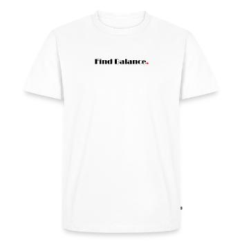 Find Balance - Men's Premium Organic T-Shirt - white - Front - Nico (187cm)