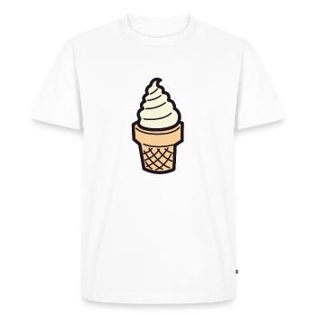 Crème glacée molle à la vanille - T-shirt Premium bio Homme - blanc - Devant - Nico (187cm)