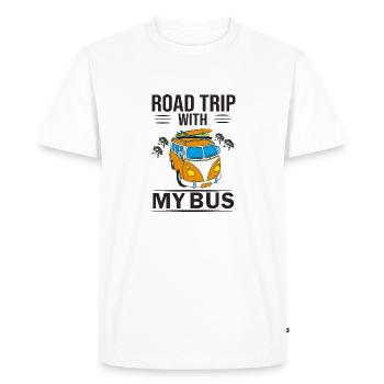 Road trip - Men's Premium Organic T-Shirt - white - Front - Nico (187cm)