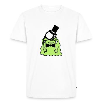 Sir gentlemen cylinder monocle rich glibber - Men's Premium Organic T-Shirt - white - Front - Nico (187cm)