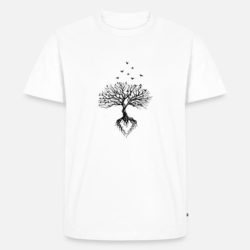 Baum - Männer Premium Bio T-Shirt - Weiß