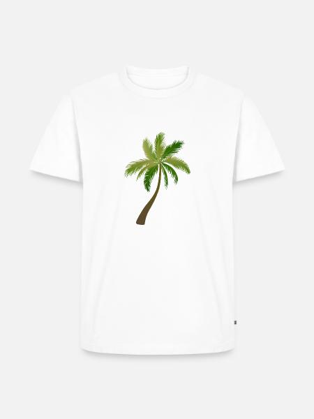 palm tree palm palms - Men's Premium Organic T-Shirt - white