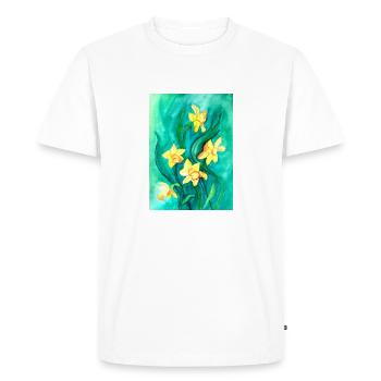 Jonquilles - T-shirt Premium bio Homme - blanc - Devant - Nico (187cm)