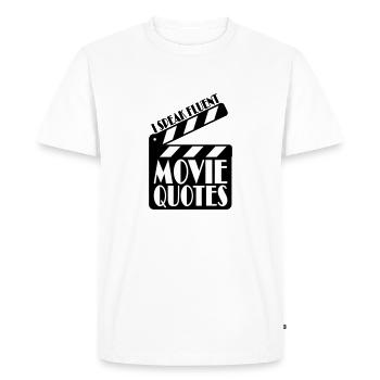 parler couramment des citations de films - T-shirt Premium bio Homme - blanc - Devant - Nico (187cm)