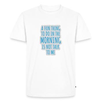 ne me parle pas - T-shirt Premium bio Homme - blanc - Devant - Nico (187cm)