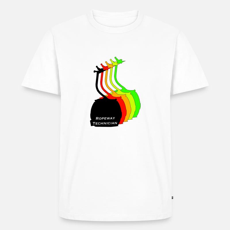 ropeway technician - Männer Premium Bio T-Shirt - Weiß