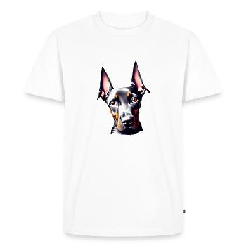 Doberman Doberman chiot Doberman chien dresseur - T-shirt Premium bio Homme - blanc - Devant - Nico (187cm)