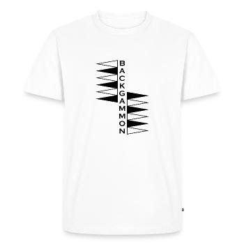 Boardgame Chess Backgammon Game Night - Men's Premium Organic T-Shirt - white - Front - Nico (187cm)