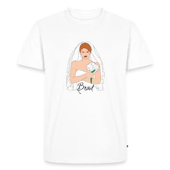 Bride Brown 1 - T-shirt Premium bio Homme - blanc - Devant - Nico (187cm)