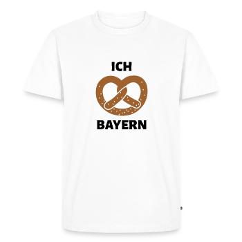 J’aime la Bavière - T-shirt Premium bio Homme - blanc - Devant - Nico (187cm)