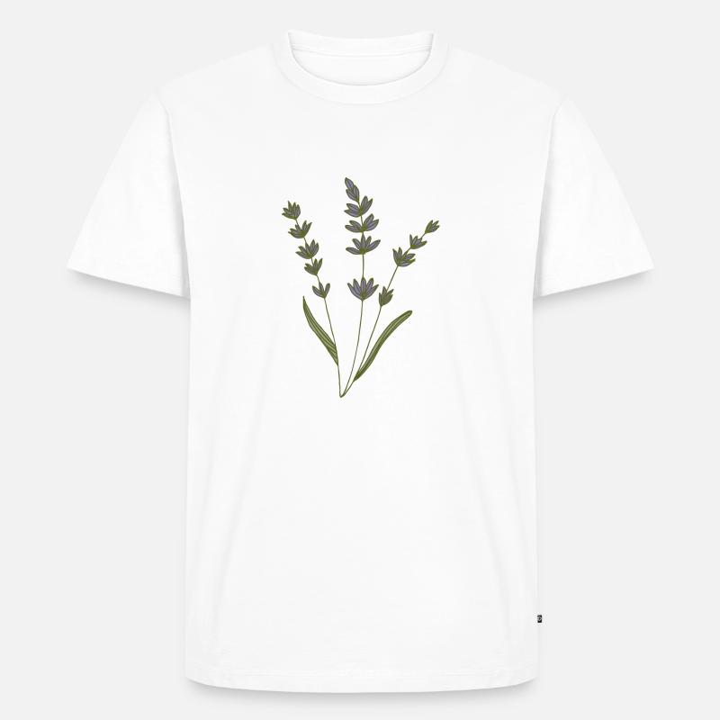 lavendel - Männer Premium Bio T-Shirt - Weiß