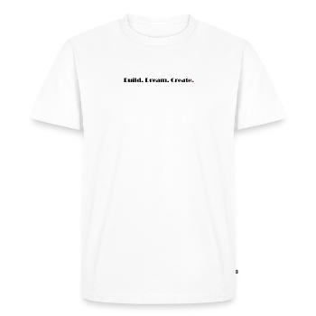 Construire Rêver Créer - T-shirt Premium bio Homme - blanc - Devant - Nico (187cm)