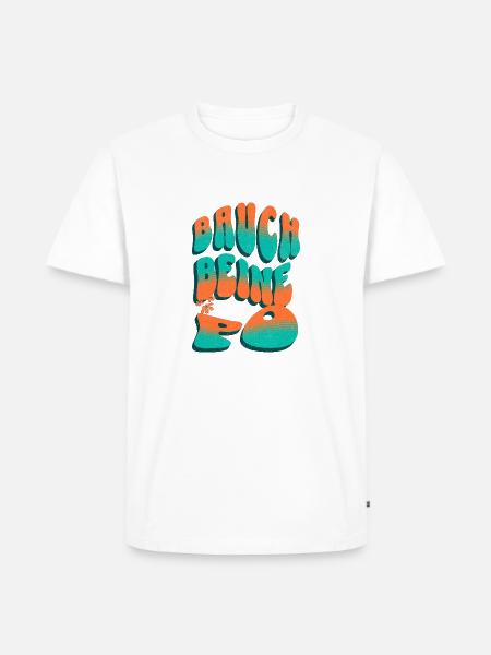 Bauch beine Po - Männer Premium Bio T-Shirt - Weiß