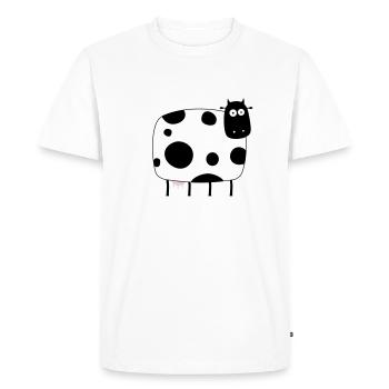 Kuh - T-shirt Premium bio Homme - blanc - Devant - Nico (187cm)