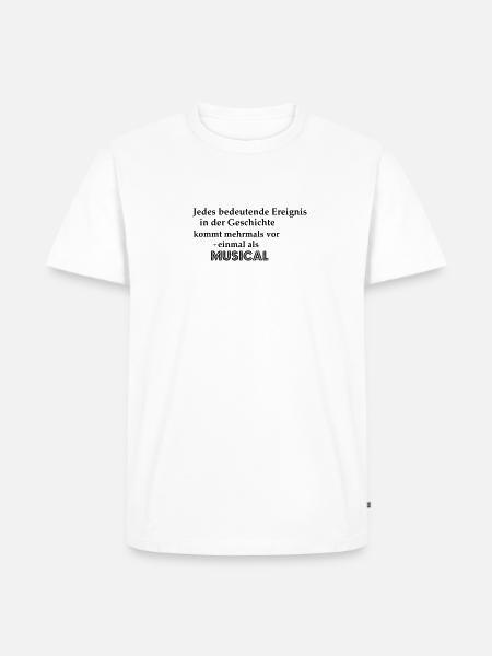 Musical - Männer Premium Bio T-Shirt - Weiß