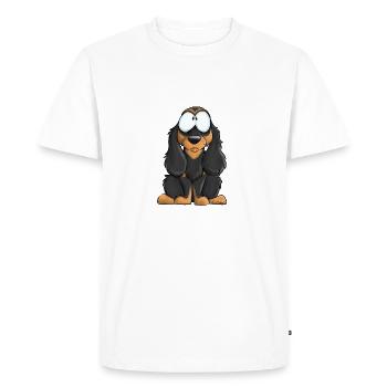 Je Suis Cocker Anglais Noir Feu - T-shirt Premium bio Homme - blanc - Devant - Nico (187cm)