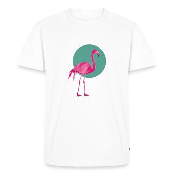 flamant - T-shirt Premium bio Homme - blanc - Devant - Nico (187cm)