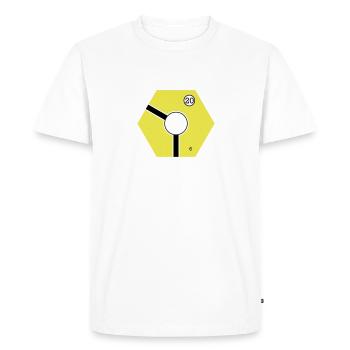 Tile Yellow - T-shirt Premium bio Homme - blanc - Devant - Nico (187cm)