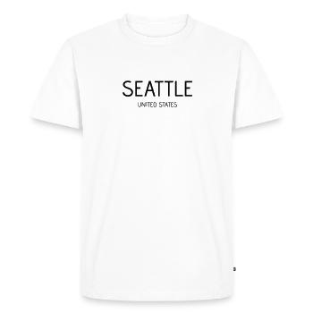 Seattle - T-shirt Premium bio Homme - blanc - Devant - Nico (187cm)