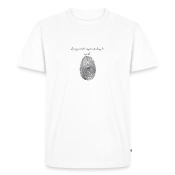 Laissez votre empreinte dans le monde - T-shirt Premium bio Homme - blanc - Devant - Nico (187cm)