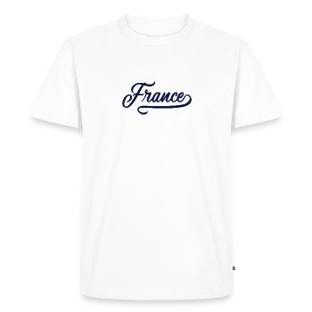 France - T-shirt Premium bio Homme - blanc - Devant - Nico (187cm)