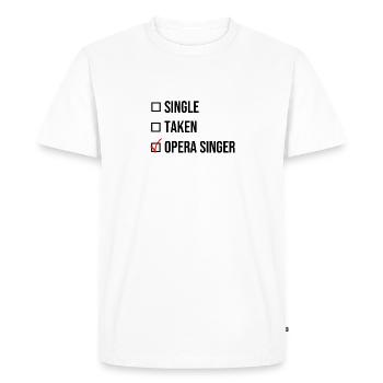 Single Taken Opera singer black singing singer - Men's Premium Organic T-Shirt - white - Front - Nico (187cm)