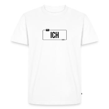 Je ressens le langage de la jeunesse car je suis d’accord - T-shirt Premium bio Homme - blanc - Devant - Nico (187cm)