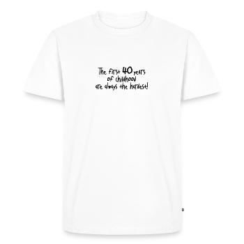 40 premières années de l'enfance des enfants d'anniversaire 40th - T-shirt Premium bio Homme - blanc - Devant - Nico (187cm)