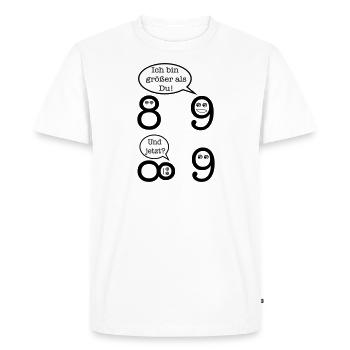 Mathematik Witz - Männer Premium Bio T-Shirt - Weiß - Vorne - Nico (187cm)