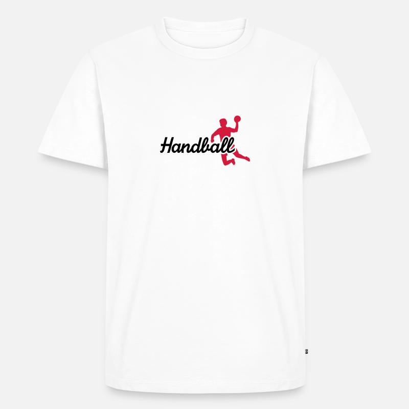 Handball - Männer Premium Bio T-Shirt - Weiß