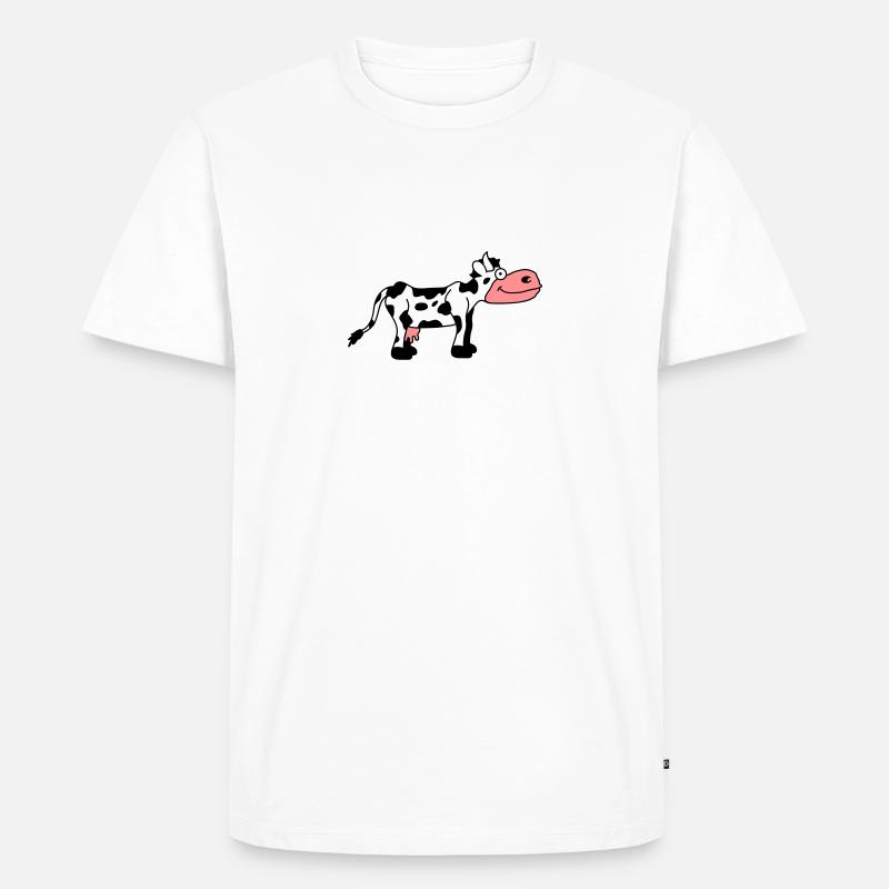Cow Comic - Männer Premium Bio T-Shirt - Weiß