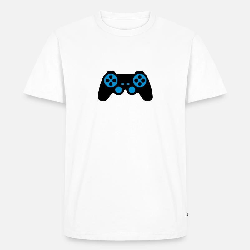 Controller - Männer Premium Bio T-Shirt - Weiß