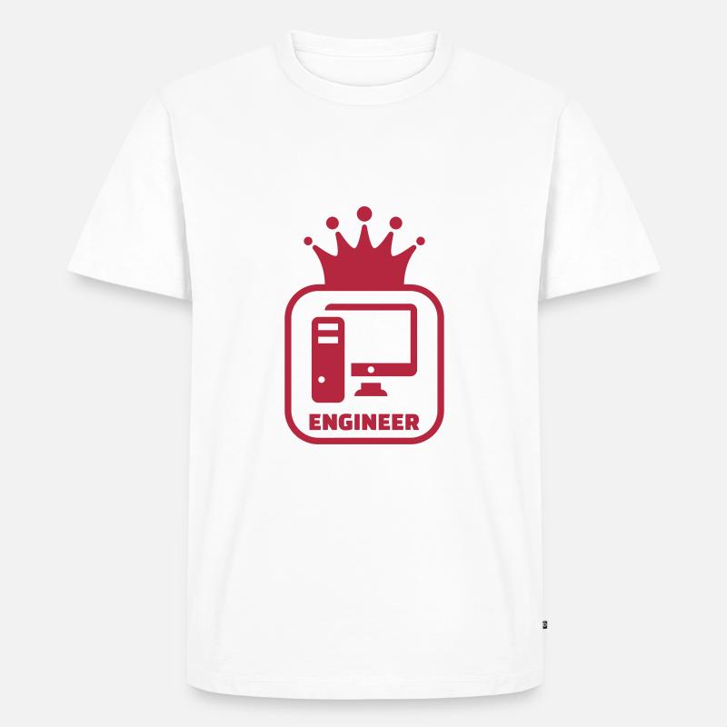 Computer / Informatiker / Aussenseiter / Ingenieur - Männer Premium Bio T-Shirt - Weiß