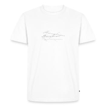 Merde de pantalon - T-shirt Premium bio Homme - blanc - Devant - Nico (187cm)