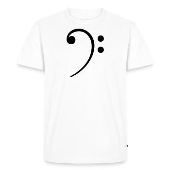 Basse clef, Choir, musique, mélomane, notes, - T-shirt Premium bio Homme - blanc - Devant - Nico (187cm)