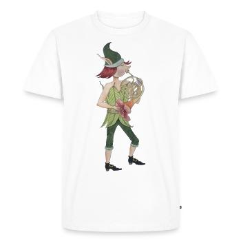 Fantasy Horn - Men's Premium Organic T-Shirt - white - Front - Nico (187cm)