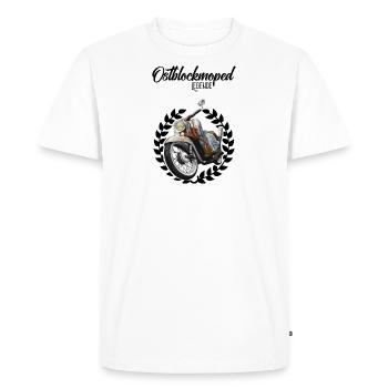 Accordage Schwalbe (rouille) // Illustration - T-shirt Premium bio Homme - blanc - Devant - Nico (187cm)