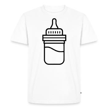biberon - T-shirt Premium bio Homme - blanc - Devant - Nico (187cm)
