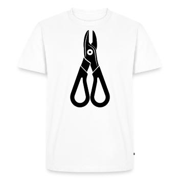 Outil Pince - T-shirt Premium bio Homme - blanc - Devant - Nico (187cm)