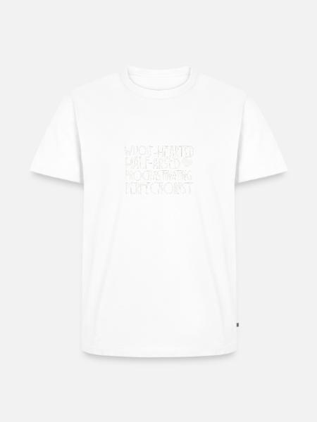 Halbherzige Perfektionisten - helles Retro-Design - Männer Premium Bio T-Shirt - Weiß