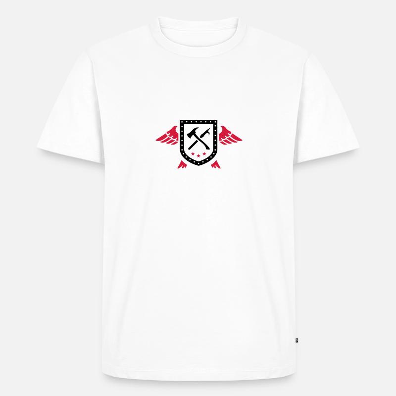 Feuerwehrmann - Hilfe - Männer Premium Bio T-Shirt - Weiß