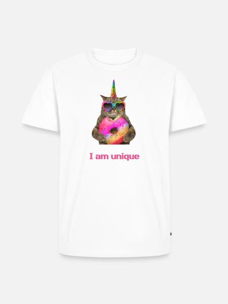 I am unique - Men's Premium Organic T-Shirt - white
